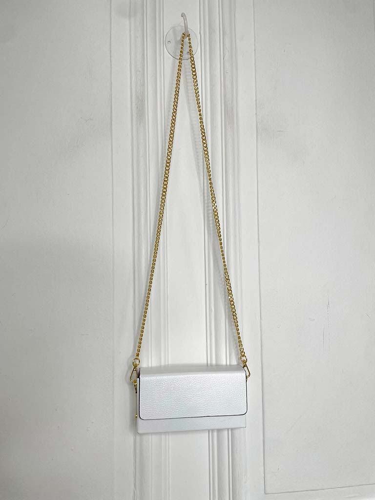 Leather Box Bag - White