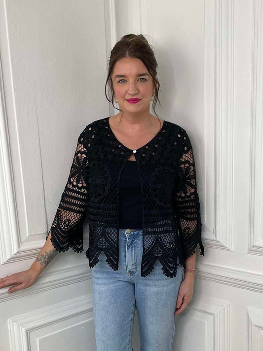 Crochet Jacket - Black