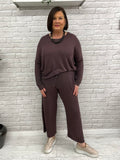 Soya Concept Biara 7/8 Joggers - Dark Plum
