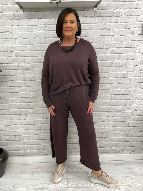 Soya Concept Biara Long Sleeve Top - Dark Plum
