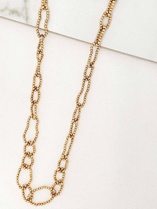 Envy Bubble Chain Link Necklace - Gold