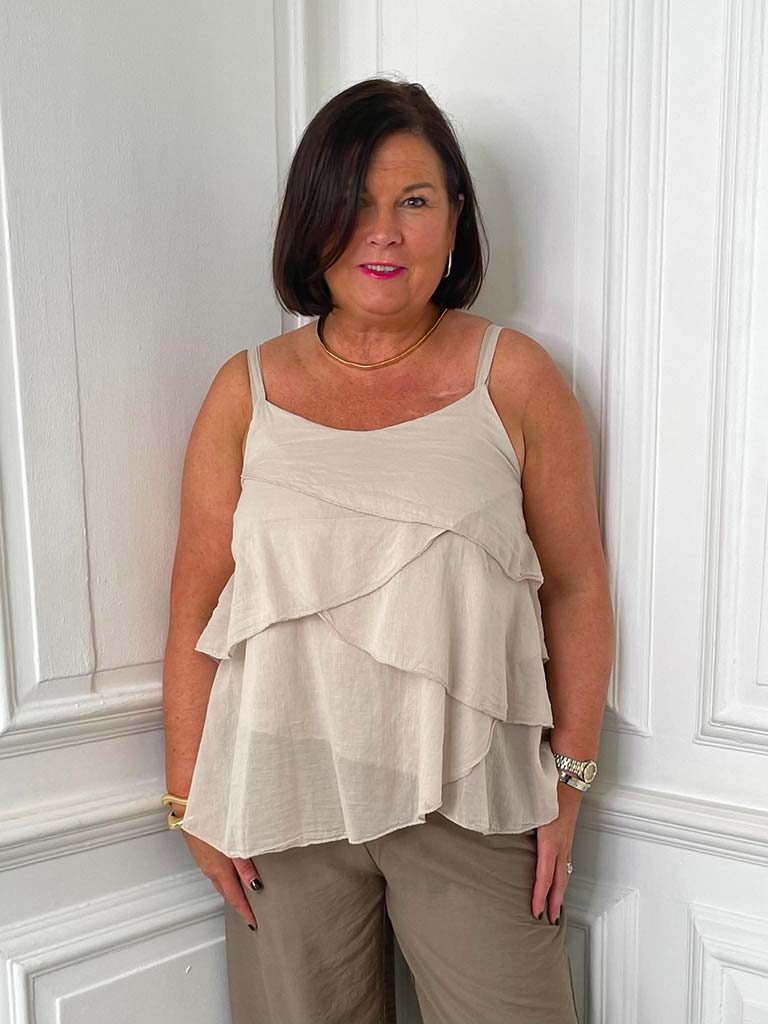 Layered Cami Top - Stone