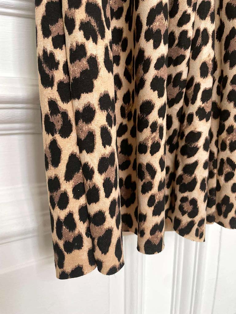 Wide Leg Leopard Print Joggers