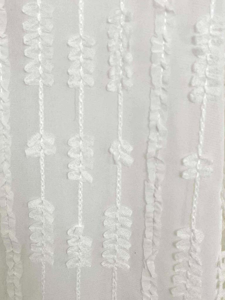 Textured Sheer Classic Shirt - Winter White