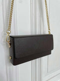 Leather Box Bag - Chocolate