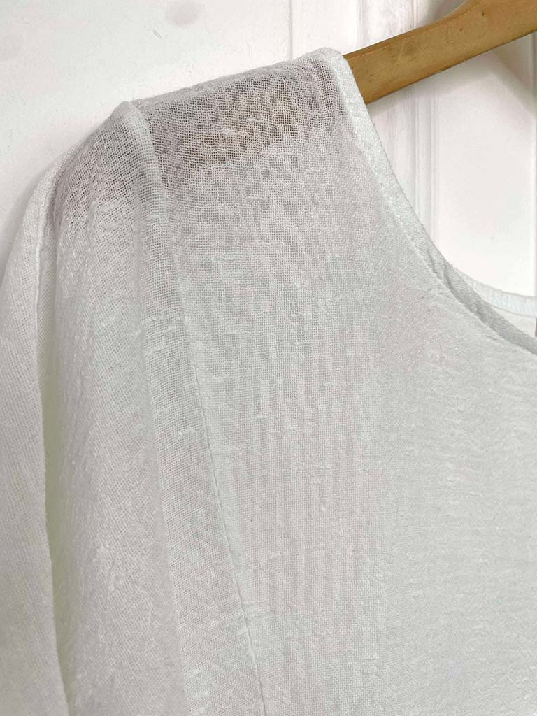Cotton Smock Top - White