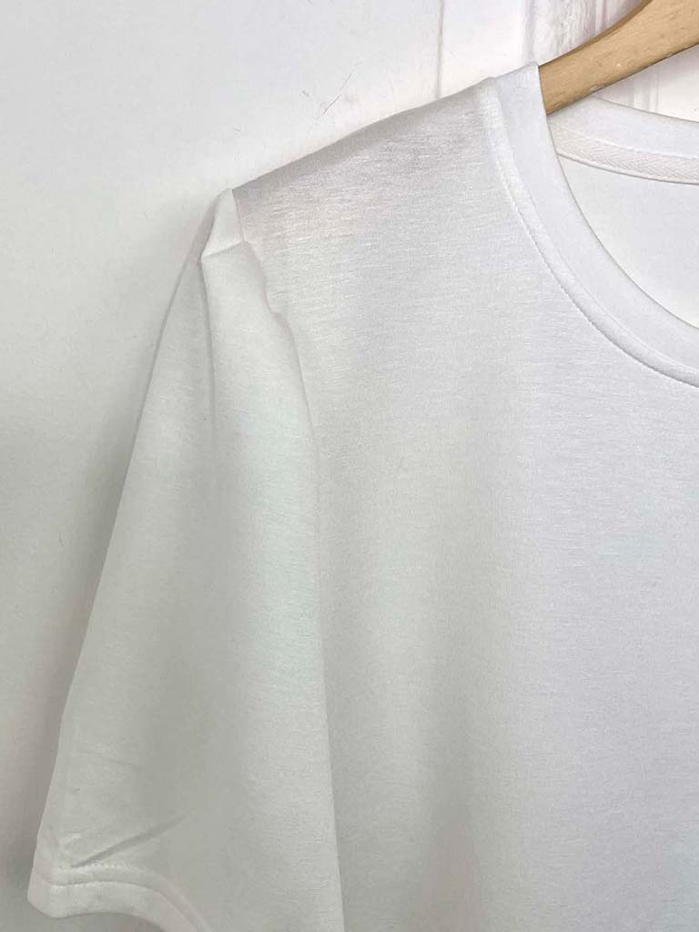 Malissa J Puff Sleeve Luxe Tee - Warm White