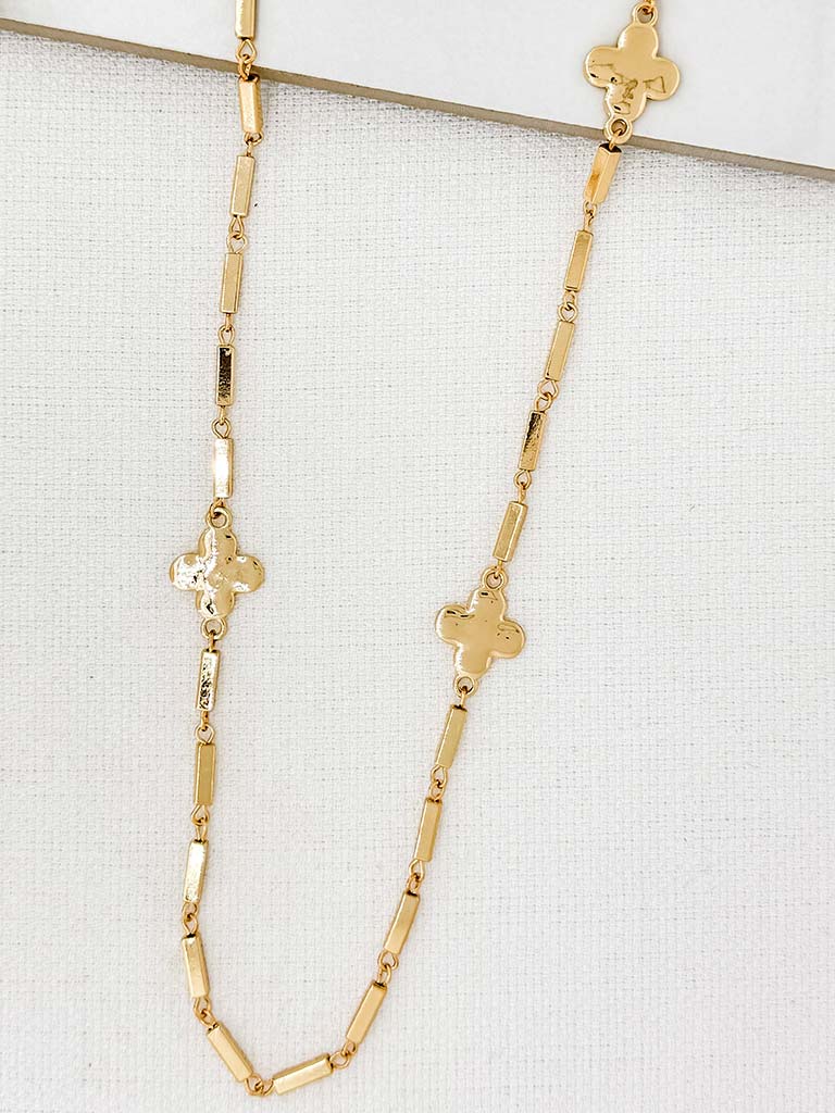 Envy Beaded Alhambra Necklace - Gold