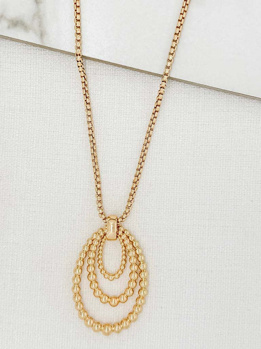 Envy Teardrop Bubble Necklace - Gold