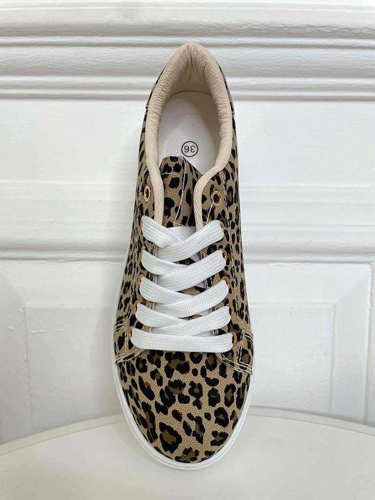 Leopard Flatform Trainers