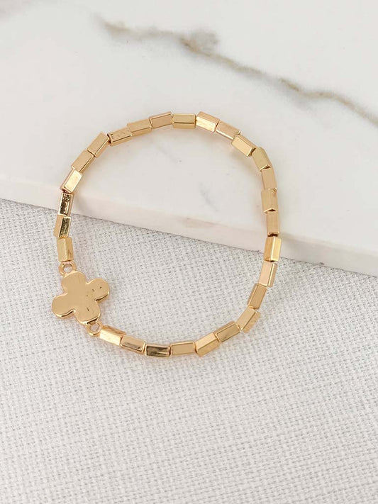 Envy Alhambra Beaded Stacking Bracelet - Gold