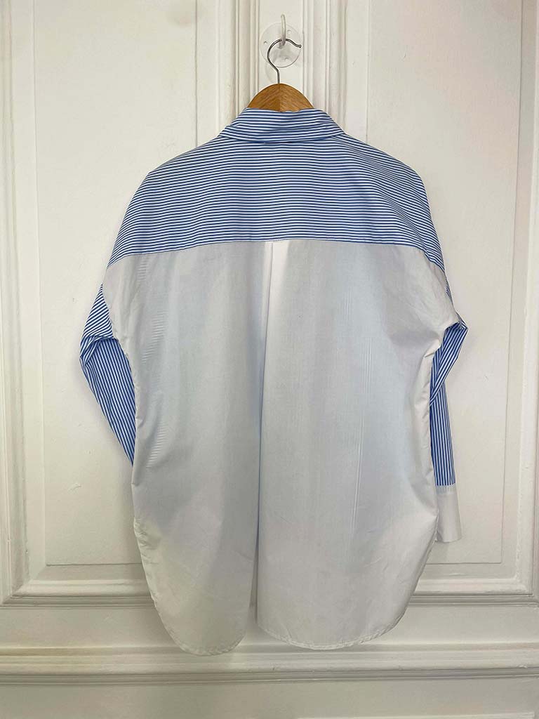 Pinstripe Shirt With Contrast Edging