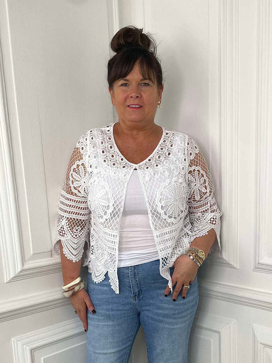 Crochet Jacket - White