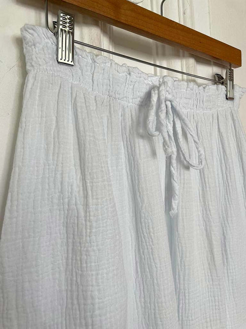 Cloud Cotton Wide Leg Trousers - White