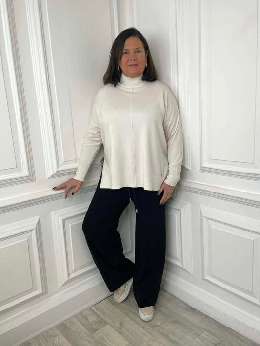 Malissa J Knitted Palazzo Trousers - Black