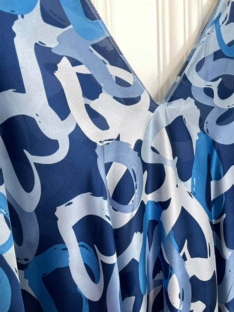 Malissa J Heart Kaftan - Blue