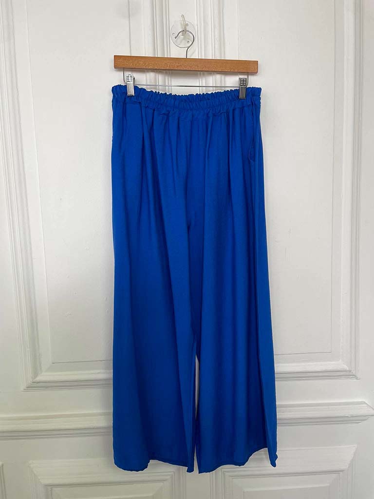 Draped Palazzo Co-ord - Cobalt