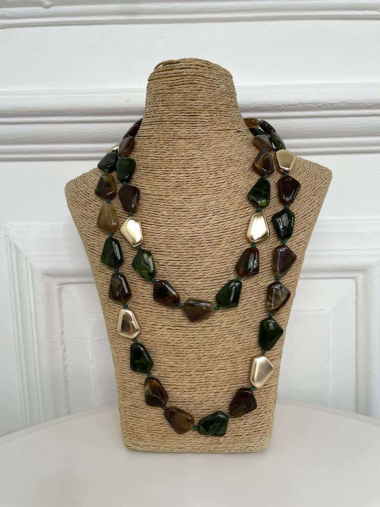 Chunky Bead Necklace - Emerald