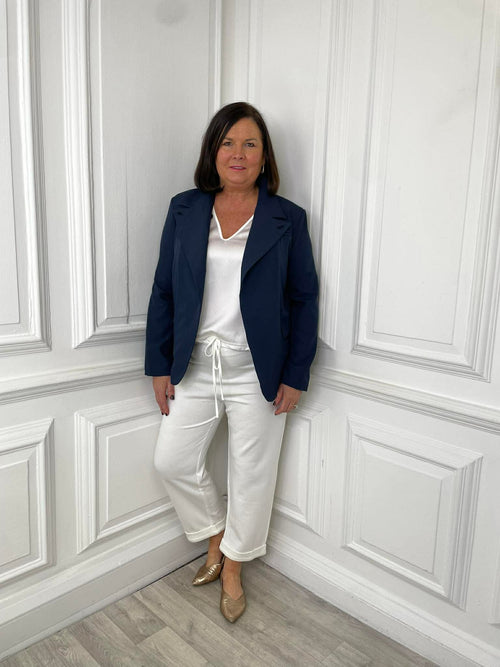 Asymmetric Blazer - Navy