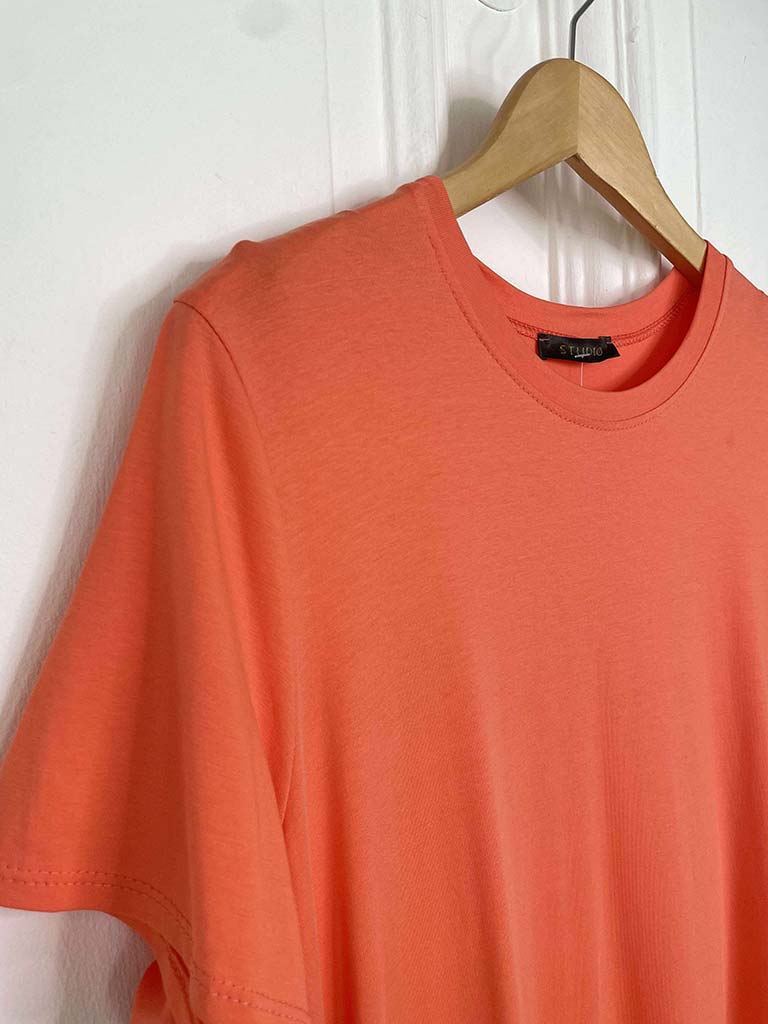 Sports Luxe T-Shirt Dress - Sorbet