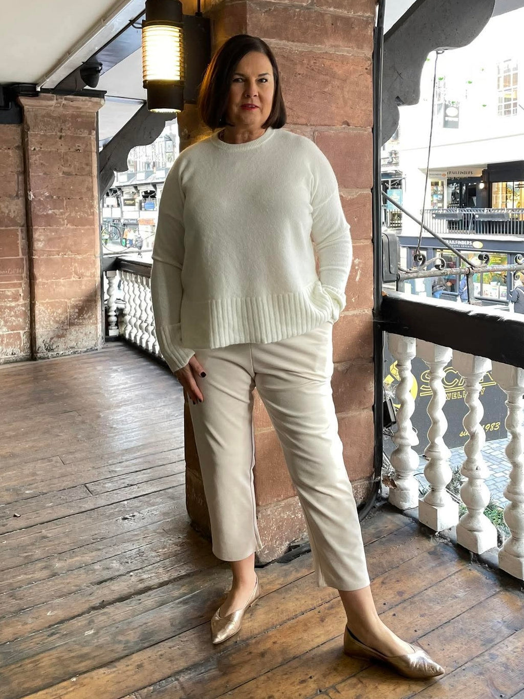 Super Soft Ribbed Hem Knit - Cream
