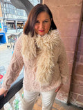 Malissa J Mongolian Scarf - Stone