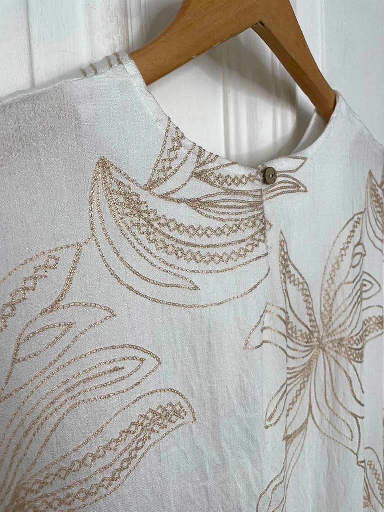 Lily Embroidered Dress - White