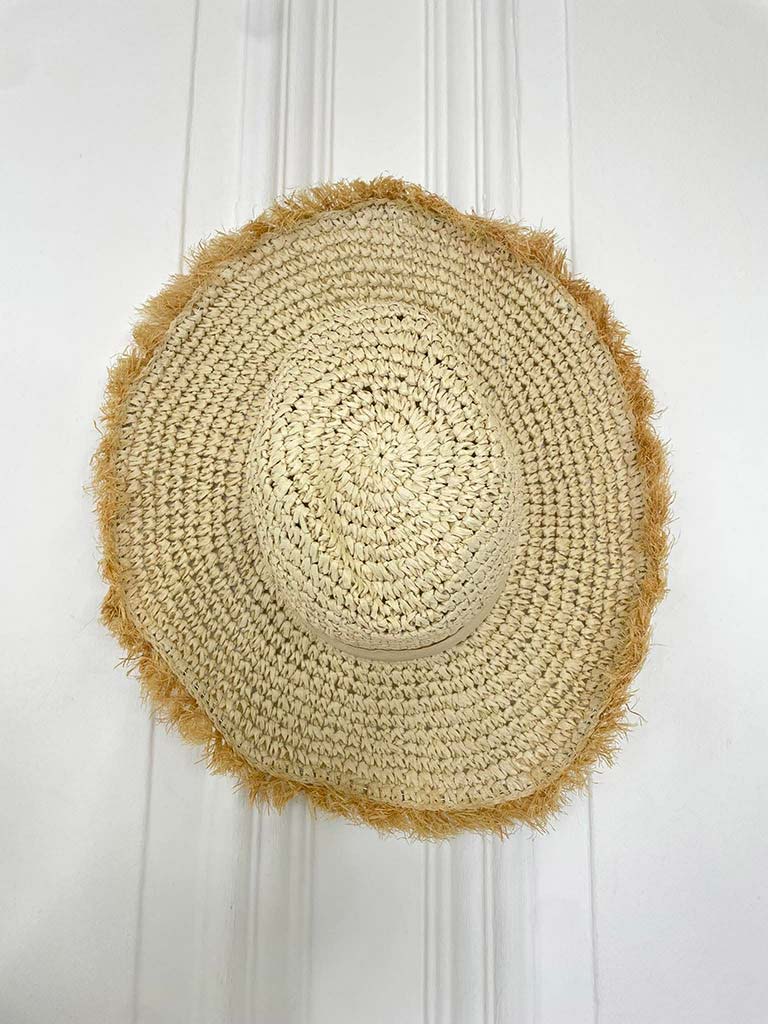 Malissa J Raffia Fedora Hat - Stone