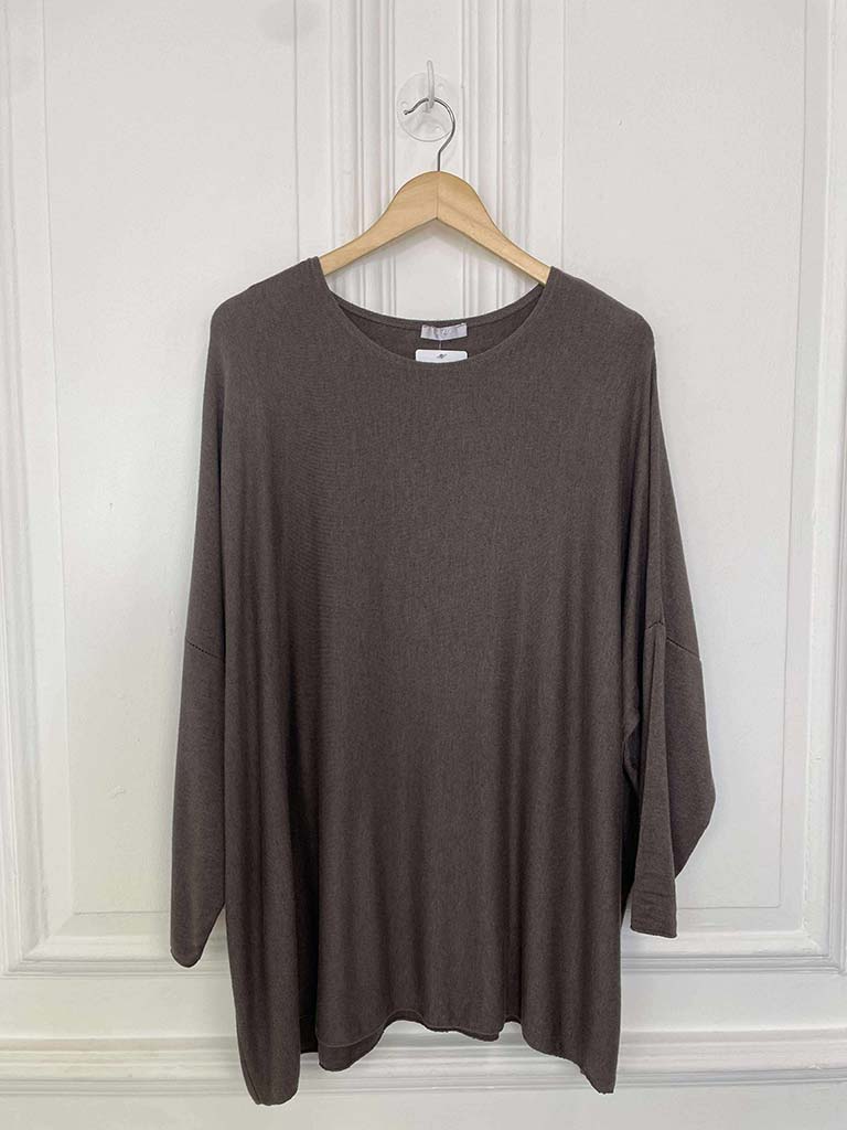 Boxy Supersoft Knit - Cocoa