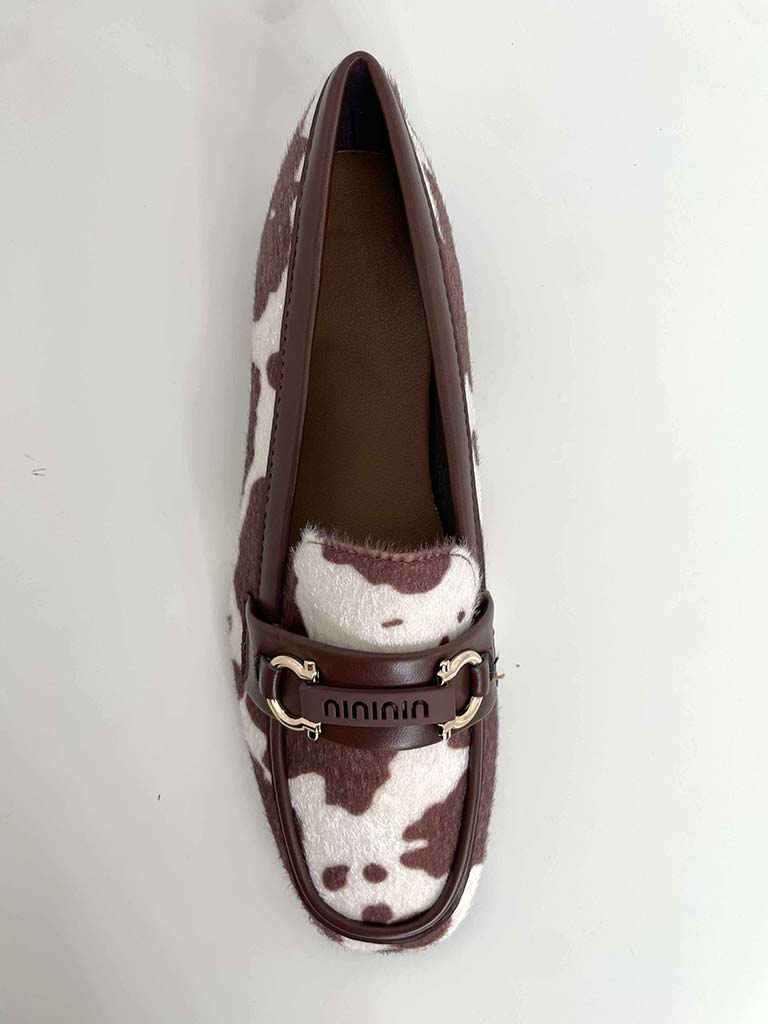 Cow Print Loafers