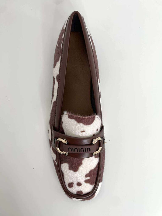 Cow Print Loafers