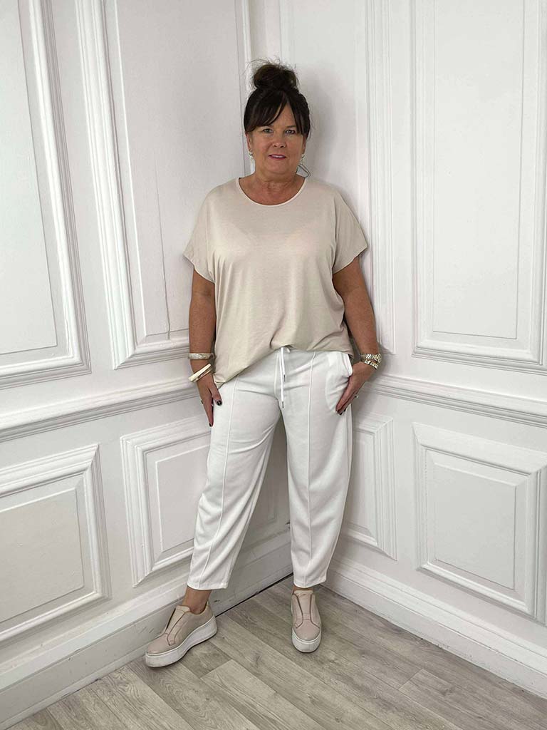 Cocoon Jersey Joggers - Warm White