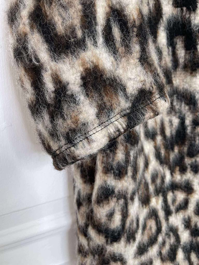Wool Mix Leopard Coatigan