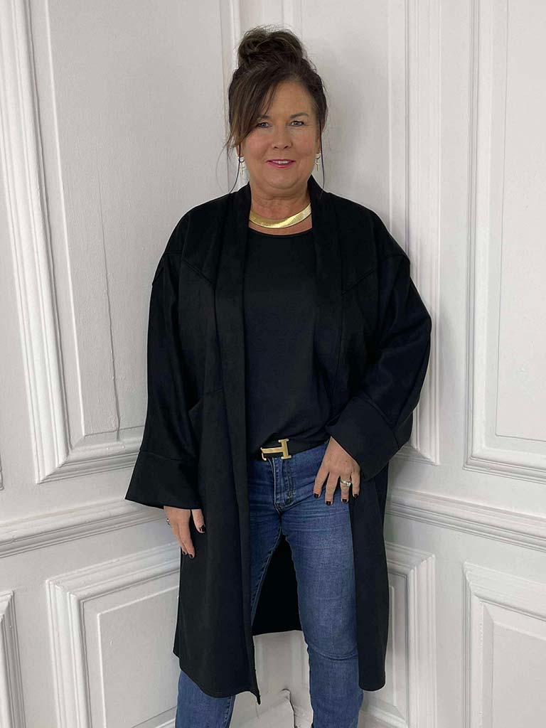 Suede Feel Jacket - Black