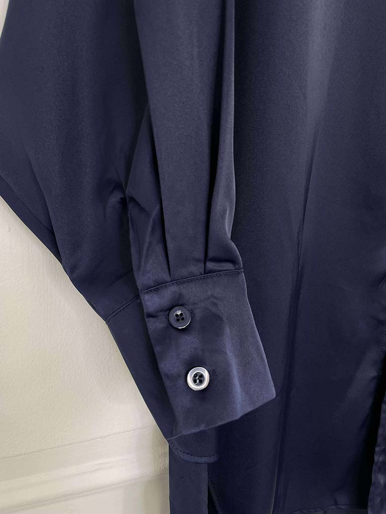 Lusso Silk Feel Shirt - Navy