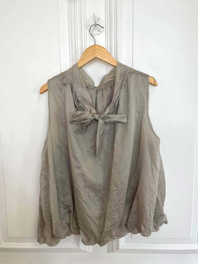 Bubble Hem Top - Stone