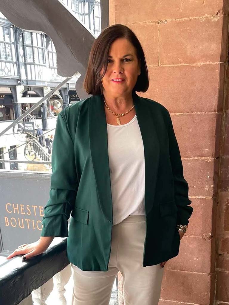 Ruched Sleeve Blazer - Evergreen
