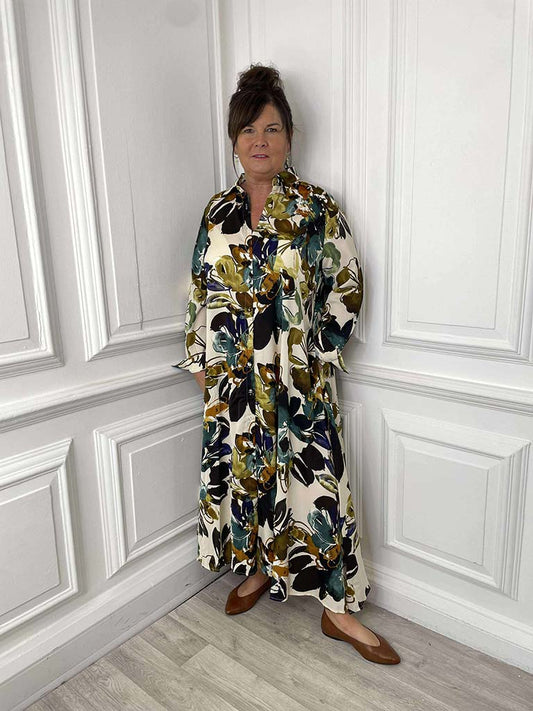 Eb&Ive Elsie Shirt Dress - Botanical Tusk
