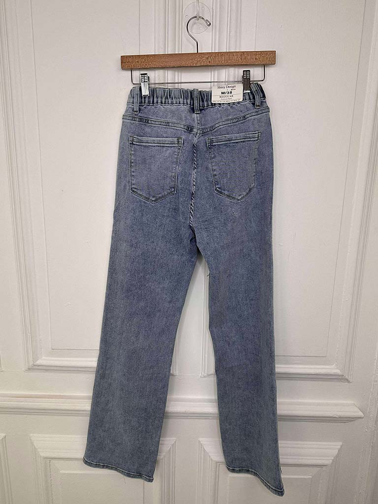 Wide Leg Jeans - Pale Blue