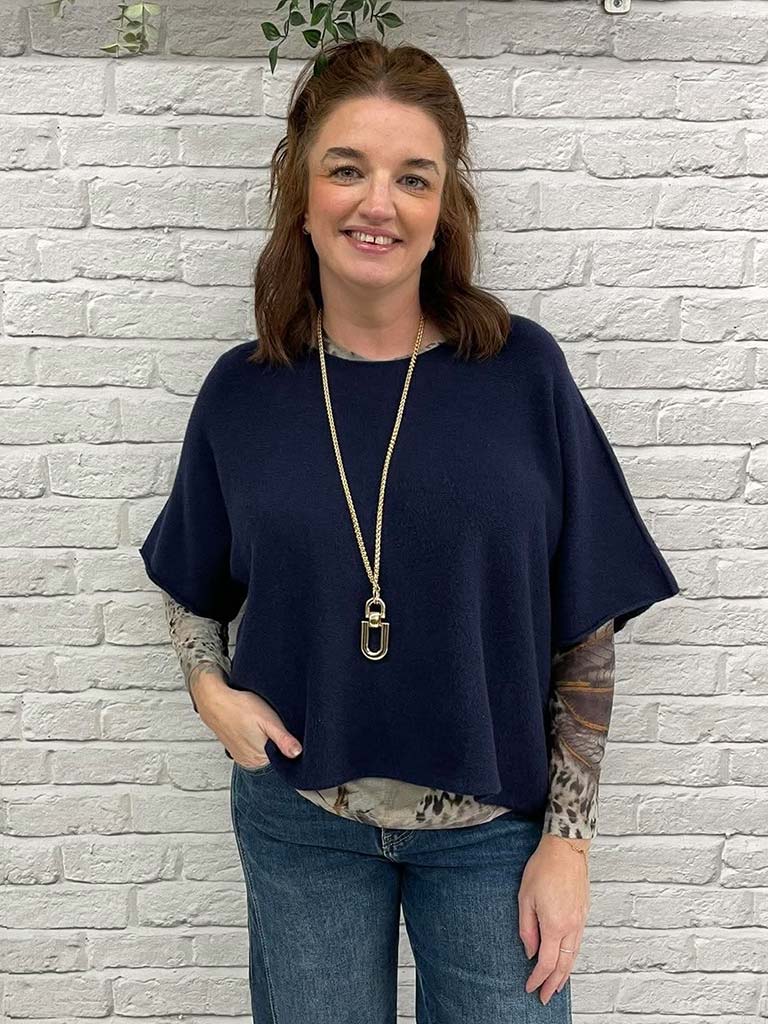 Boxy Knit - Navy