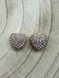 Shimmer Heart Button Covers - Gold