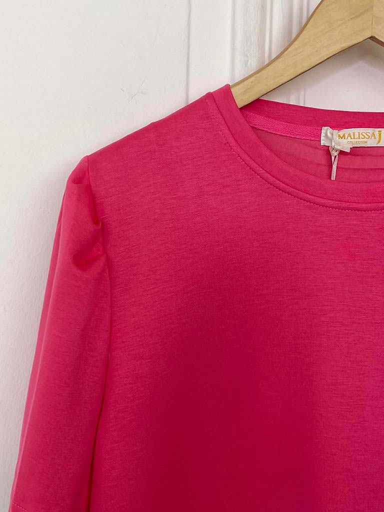 Malissa J Puff Sleeve Luxe Tee - Pink