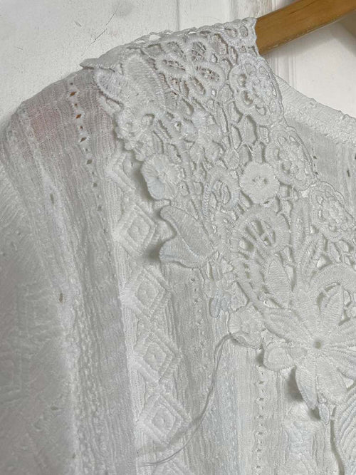 Broderie Anglaise Tee - White