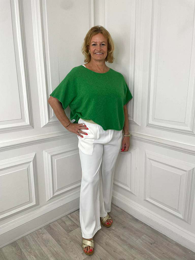 Boxy Drop Shoulder Knit - Clover