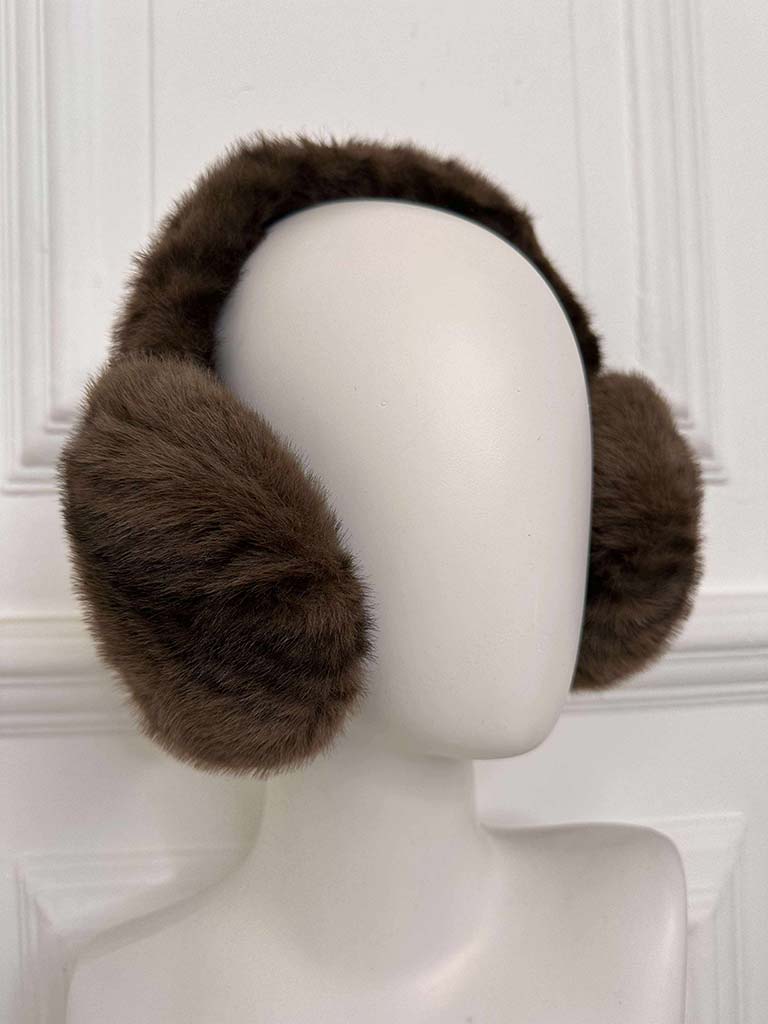 Malissa J Faux Fur Earmuffs - Feather