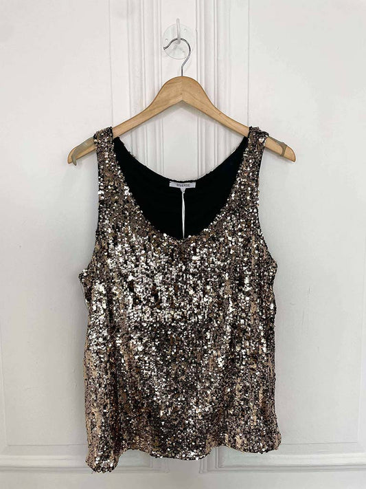 Sequin Vest - Rose Gold
