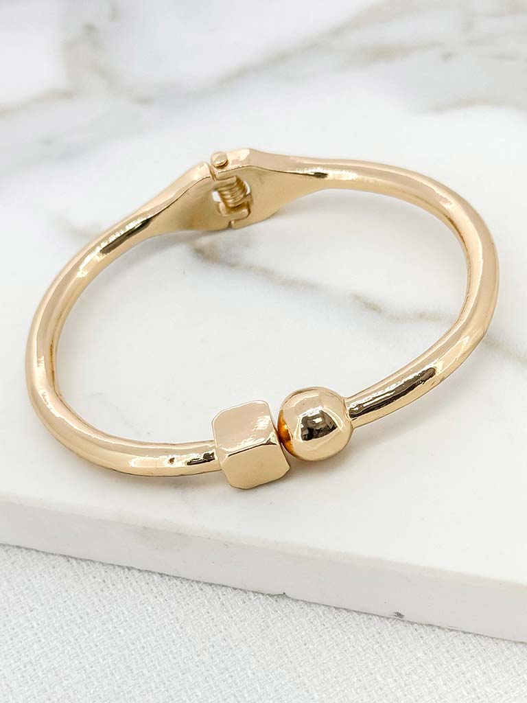 Envy Ball Bolt Bangle - Gold