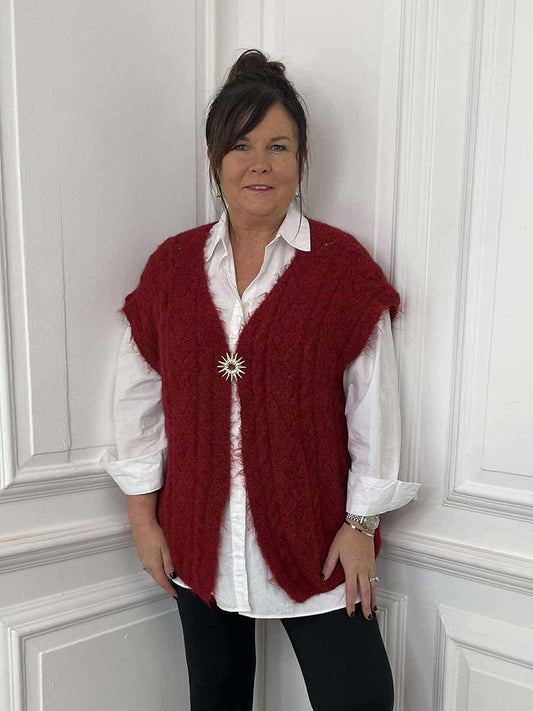 Knitted Tank Waistcoat - Ember