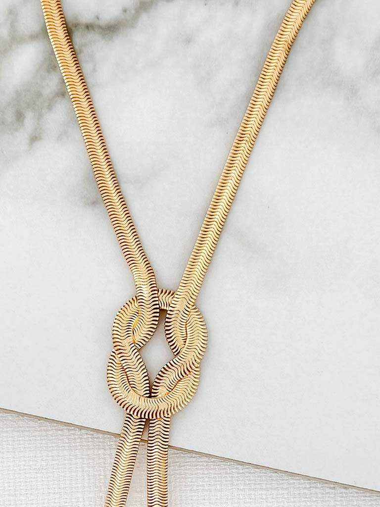 Envy Knot Necklace - Gold