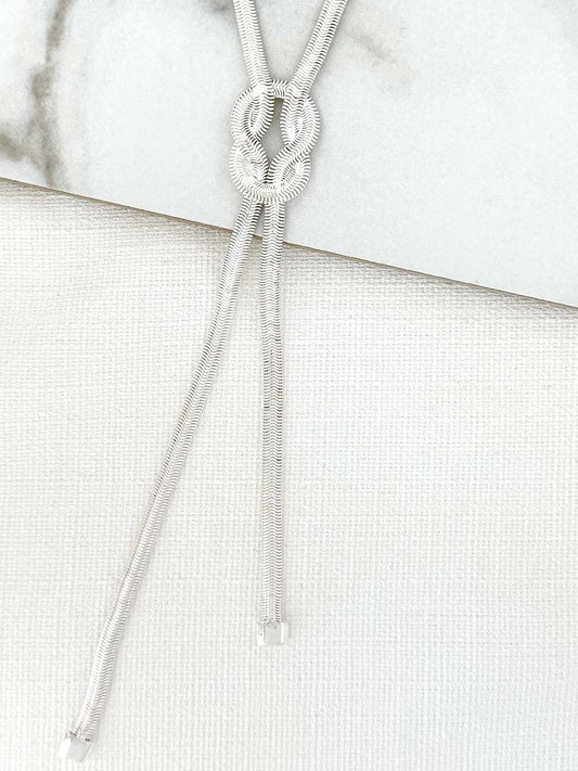 Envy Knot Necklace - Silver